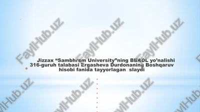 mahsulot ishlab chiqarish tannarxi hisobi — PPTX