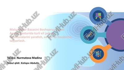 access ma'lumotlar bazasini boshqarish tizimi — PPTX