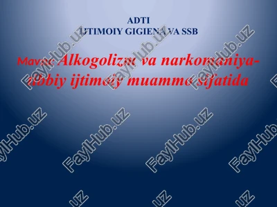 adtiijtimoiy gigiena va ssb — PPTX