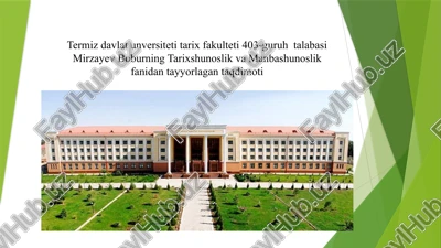 oʻrtaasr oʻzbek tarixshunosligi — PPTX