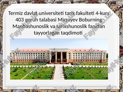 ilk oʻrta asrlar tarixi — PPTX