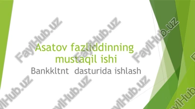bankklentdasturi — PPTX