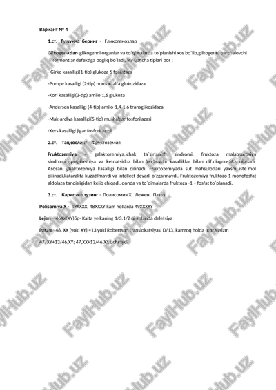 glikogenozlar — DOCX