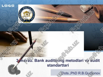 bankauditining metodlari — PPTX