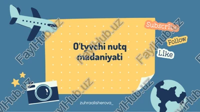 o’tyvchi nutq madaniyati — PPTX