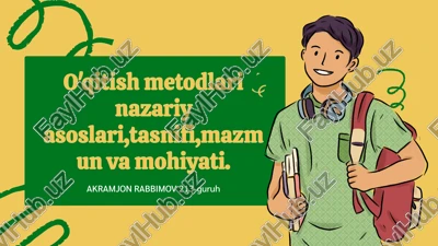 o'qitish metodlari — PPTX
