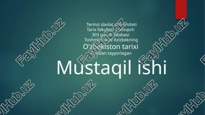 o'zbekistonlik jangchilarning frontdagi so'rati — PPTX