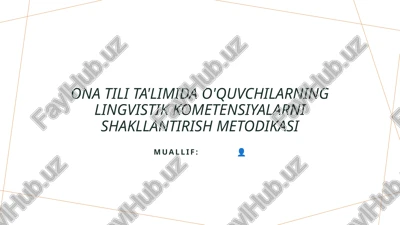 tilning fonetik xususiyatlari — PPTX