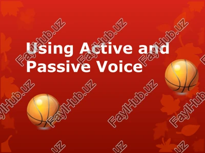 active and passive voice — PPT