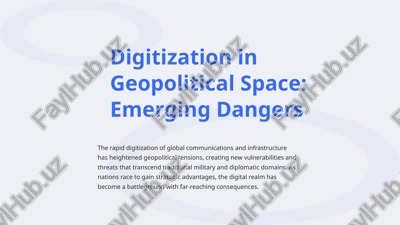 the shift towards a digital geopolitical landscape — PPTX