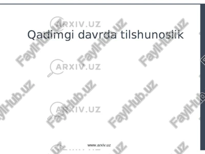 qadimgi davrda tilshunoslik — PPTX
