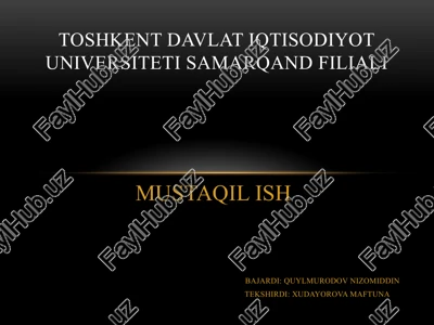milliy hisoblar tizimi — PPTX