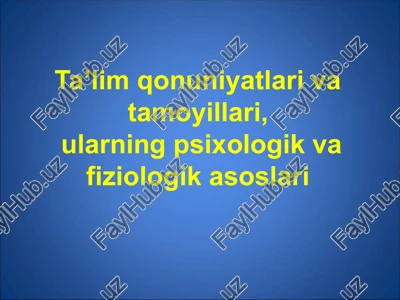 ta’lim qonuniyatlari — PPTX