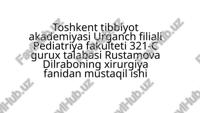 kuyish kasalligi — PPTX
