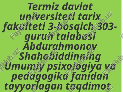 psixodiagnostik metodlar — PPTX