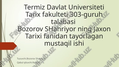xviii va xix asrda xitoyda yashirin tashkilotlar va xalqqo'zg'olonlari — PPTX