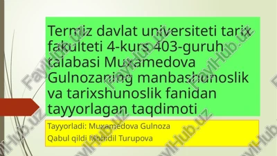 mustaqillik yillarida tarix fanini rivojlanishi — PPTX