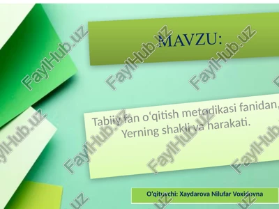 tabiiy fano‘qitishmetodikasi — PPTX
