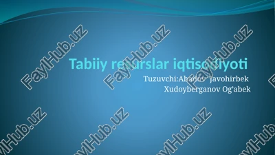 barqaror rivojlanish va ekologik siyosat — PPTX