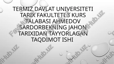afgʻonistonda ahmad shoxning ichki va tashqi siyosati — PPTX