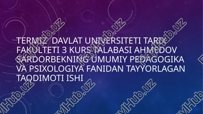 pedagogik-psixologiya metodi — PPTX