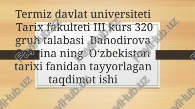 oʻzbekistonlik jangchilarning frontdagi jasoratlari — PPTX
