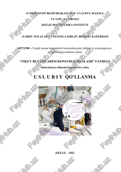 tikuv buyumlarini konstruksiyalash — DOCX