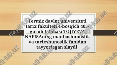 xvi – xix asrning birinchi yarimida oʻrta osiyo haqida tarixiygeografik tadqiqotlar — PPTX