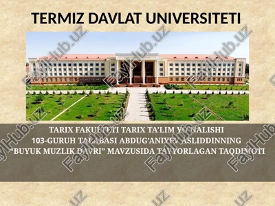 "buyukmuzlik davri" — PPTX
