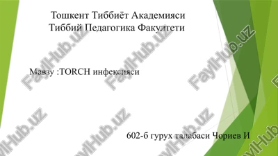 torch infeksiyasi — PPTX