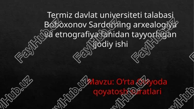 o‘rta osiyoda qoyatoshsuratlari — PPTX