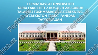 o'zbekiston tarixi — PPTX