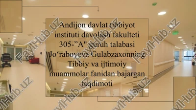 kasallikning tibbiy-ijtimoiy muammolari — PPTX