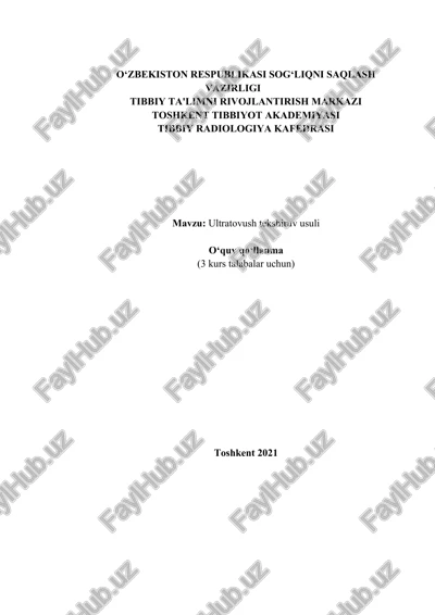 ultratovush tekshiruv usuli — DOCX