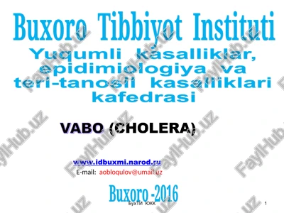 vabo (cholera) — PPT