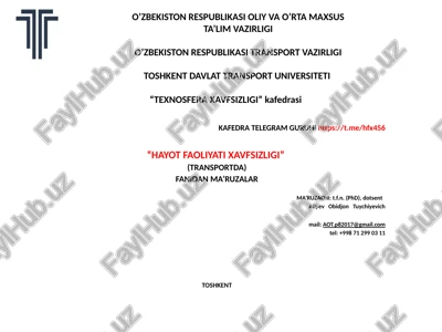 xalqaro terrorizm va fuqaro muhofazasi — PPTX