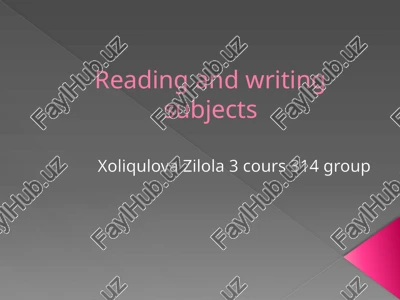 reading and writing — PPTX