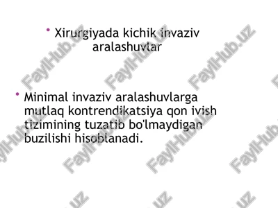xirurgiyadakichik invazivaralashuvlar — PPTX