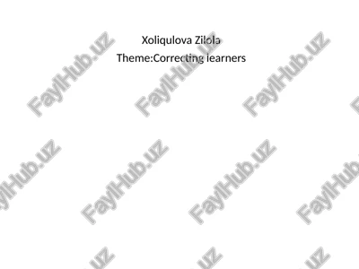 correcting learners — PPTX