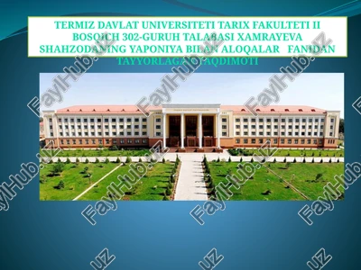 yaponiya talim tizimi — PPTX