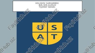 tijorat banklarining foydasi va uni taqsimlash — PPTX