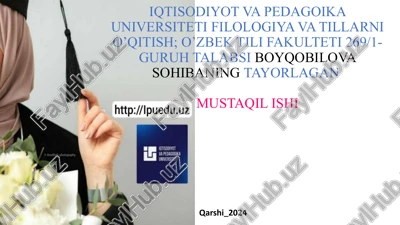 o'zbek tili fakulteti — PPTX