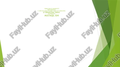 xonaliyev nuralining o'zbekiston tarixini tayyorlagan mustaqil ishi — PPTX