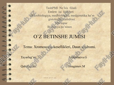 daun sindromi — PPT