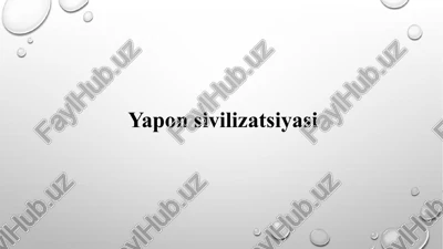 yaponsivilizatsiyasi — PPTX