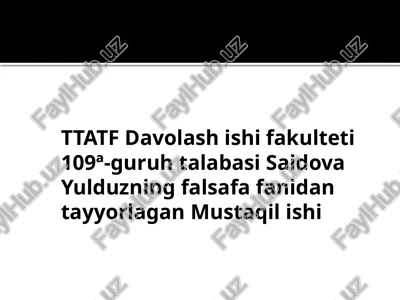 falsafaning predmeti — PPTX