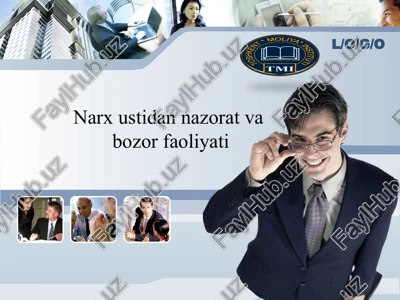 narx ustidan nazorat vabozor faoliyati — PPT