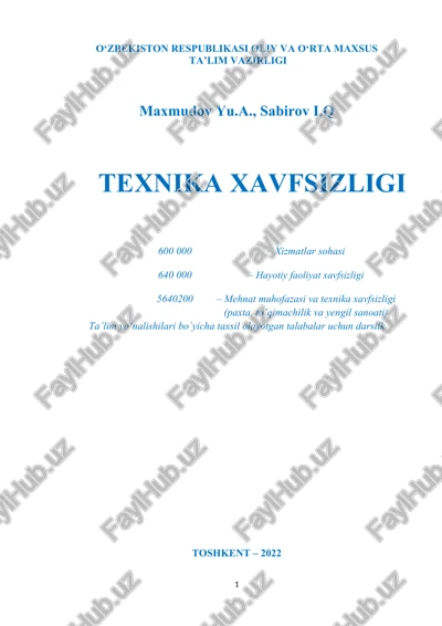 texnika xavfsizligi — DOCX