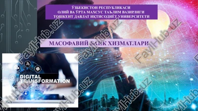 masofaviy bank xizmatlari — PPTX