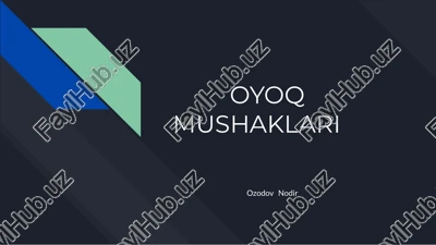 oyoq mushaklari — PPTX